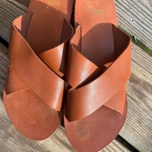 Beek PALILA leather slides, size 9